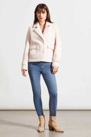 alt view 2 - BOILED WOOL PEACOAT-Blush