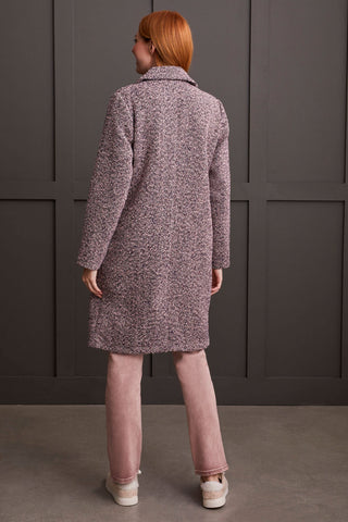 alt view 4 - BOUCLE DUSTER COAT-Pink lady