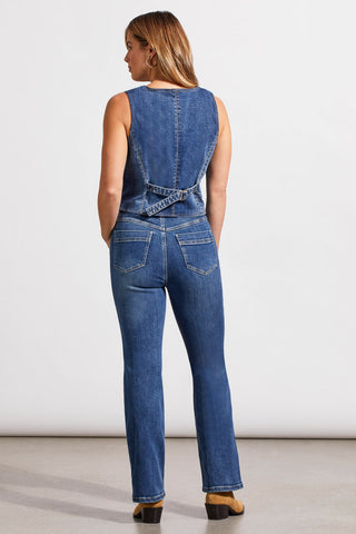 alt view 4 - BROOKE HIGH-RISE MICROFLARE JEANS WITH CONTRAST WAISTBAND-Soft indigo