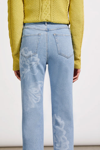 alt view 3 - BROOKE HIGH RISE STRAIGHT ANKLE JEANS-Chalk blue