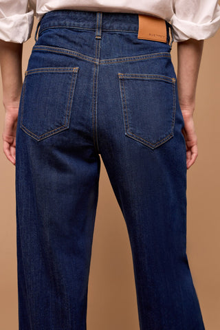 alt view 3 - BROOKE HIGH RISE WIDE TROUSER JEANS-Dk. denim