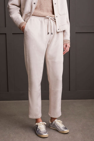 alt view 3 - FAUX SUEDE PANTS WITH CUFFS-Eggshell