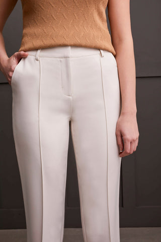 alt view 2 - FLY FRONT TROUSERS WITH PIN TUCKS-Moonstone