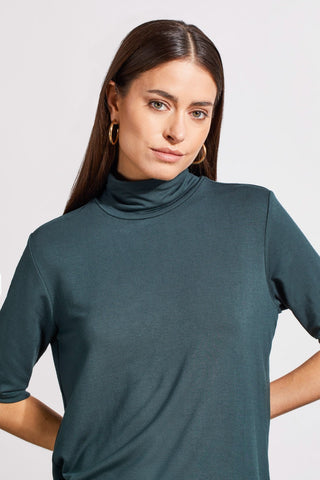 alt view 1 - FRENCH TERRY ELBOW SLEEVE TOP-Alpine green