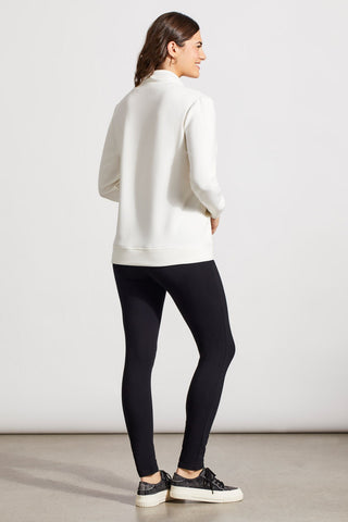 alt view 4 - FUNNEL NECK TOP WITH POCKETS-Cream