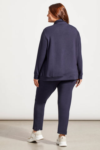 FUNNEL NECK TOP WITH POCKETS-Night sky