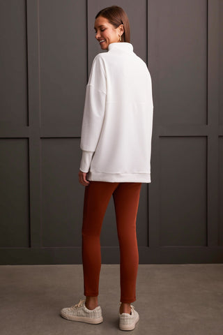 alt view 3 - FUNNEL NECK TUNIC-Eggshell