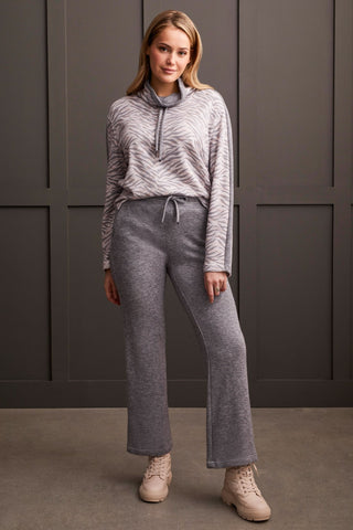 alt view 1 - GREY MIX PULL-ON PANTS WITH POCKETS-Grey mix