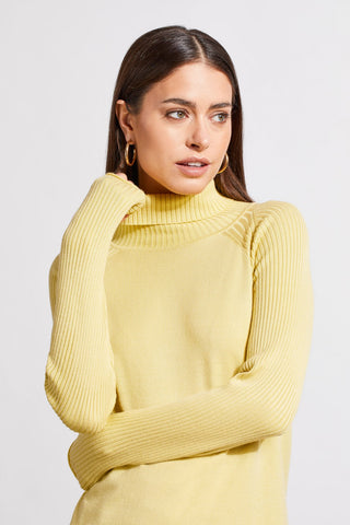 alt view 1 - LONG SLEEVE TURTLENECK SWEATER-Celery