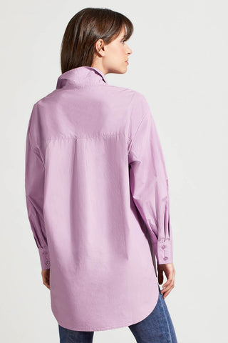 alt view 3 - LOOSE FIT BUTTON-UP SHIRT-Lavender blush