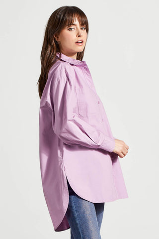 alt view 4 - LOOSE FIT BUTTON-UP SHIRT-Lavender blush