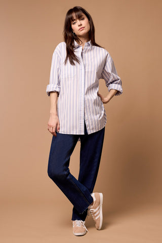 alt view 2 - LOOSE POPLIN SHIRT-Periblue