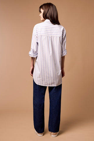 alt view 3 - LOOSE POPLIN SHIRT-Periblue