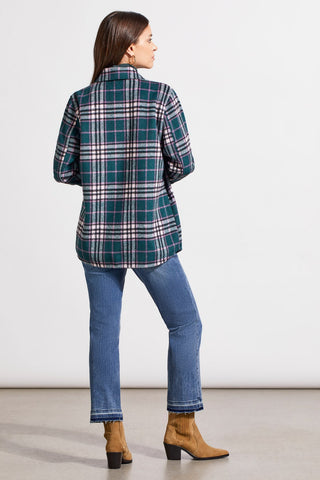 alt view 3 - PLAID SHACKET WITH CHEST POCKET-Alpine green