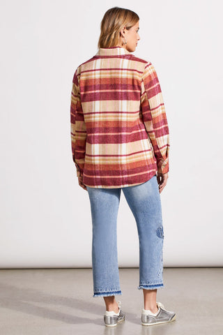 alt view 4 - PLAID SHACKET WITH CHEST POCKET-Cappuccino