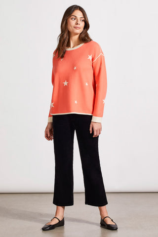 alt view 3 - REVERSIBLE COTTON CREW NECK SWEATER-Azalea