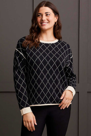 alt view 2 - REVERSIBLE COTTON CREW NECK SWEATER-Moonstone