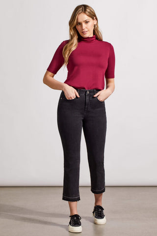 alt view 1 - SOPHIA CURVY MICRO FLARE JEANS-Dusty black