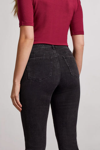 alt view 3 - SOPHIA CURVY MICRO FLARE JEANS-Dusty black