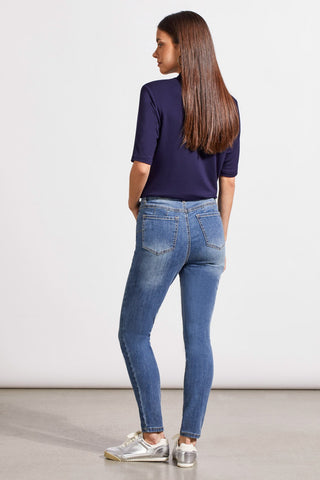 alt view 4 - SOPHIA CURVY SKINNY JEANS-River blue