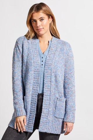 alt view 1 - SWEATER CARDIGAN WITH PATCH POCKETS-Blue jay