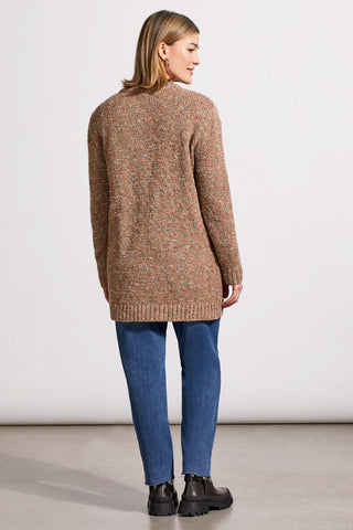 alt view 3 - SWEATER CARDIGAN WITH PATCH POCKETS-Cappucino