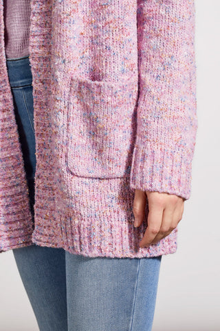 alt view 3 - SWEATER CARDIGAN WITH PATCH POCKETS-Lavender blush